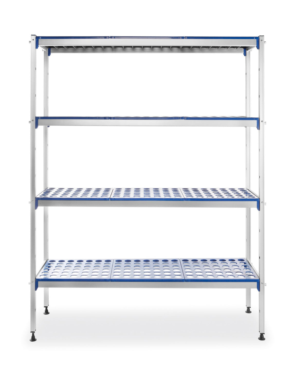 SCAFFALE DI STOCCAGGIO, ALLUMINIO, HENDI, 1280X405X(H)1685MM - 812273