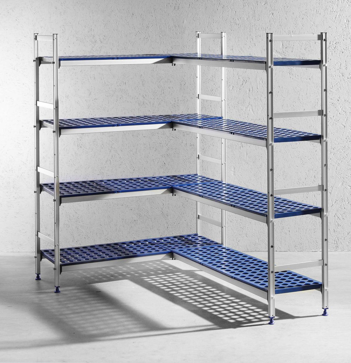 SCAFFALE DI STOCCAGGIO, ALLUMINIO, HENDI, 1280X405X(H)1685MM - 812273