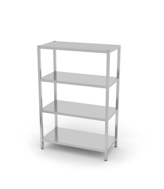 RACK DI STOCCAGGIO CON 4 RIPIANI PIENI - IMBULLONATI, KITCHEN LINE, 1000X400X(H)1800MM