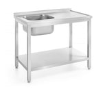 TAVOLO LAVELLO INOX PROFI LINE IMBULLONATO, HENDI - 812631