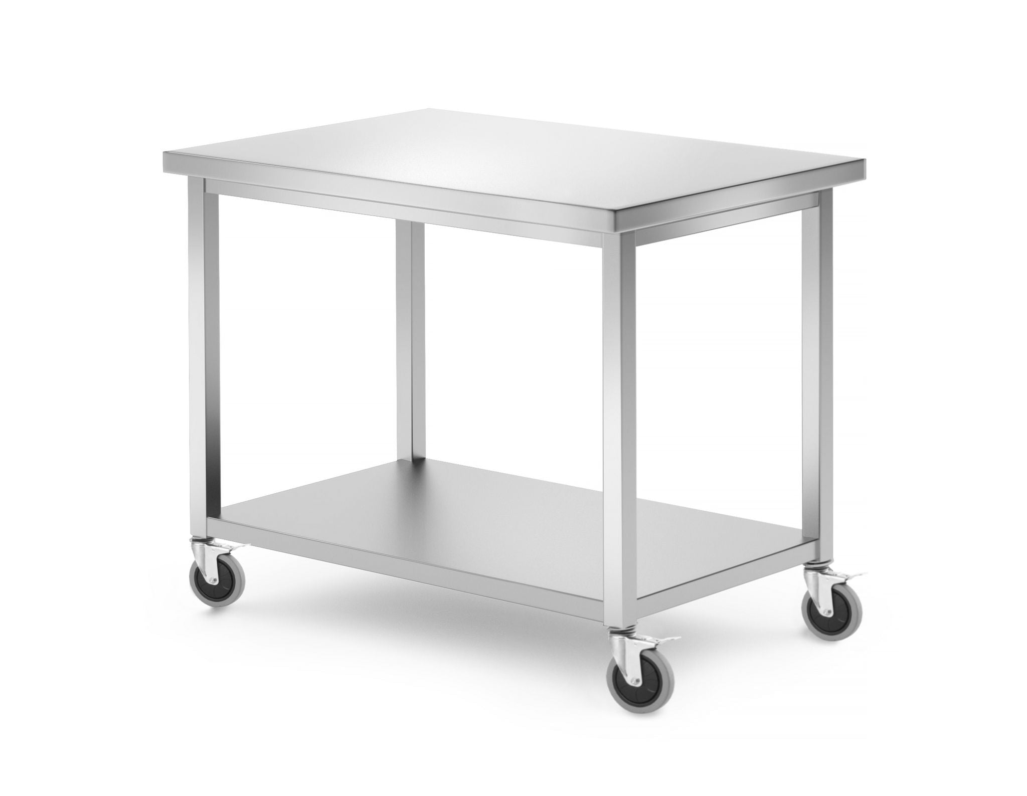 TAVOLO MOBILE, CON RIPIANO - IMBULLONATO, HENDI, KITCHEN LINE, 1000X700X(H)850MM - 815786