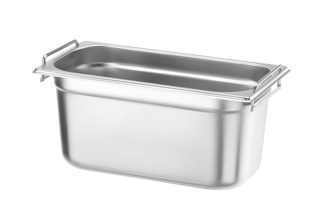 CONTENITORE GN 1/3, CON MANIGLIE ABBASSATE, HENDI, PROFI LINE PLUS, GN 1/3, 7,8L, ARGENTO, 325X176X( - 818756