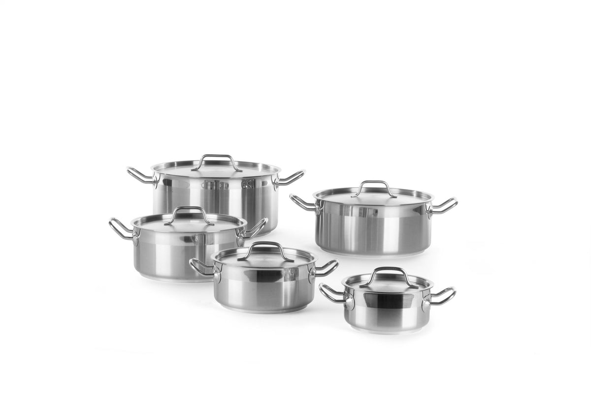 PENTOLA PER STUFATO BASSA - CON COPERCHIO, HENDI, PROFI LINE, 4,8L, Ø240X(H)105MM - 830406