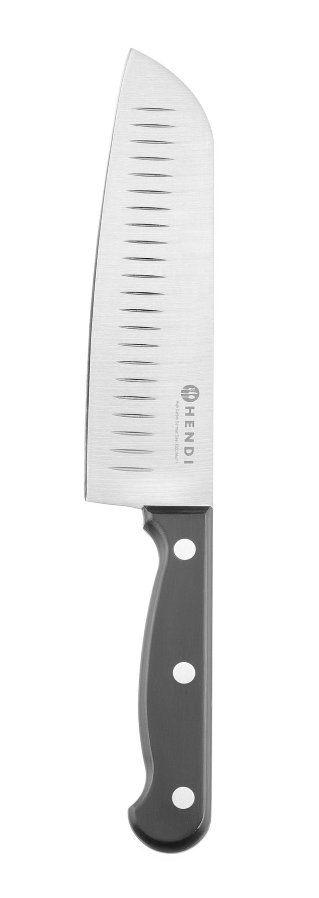 COLTELLO SANTOKU 180 MM, STAMPATO, HENDI, PROFI LINE, NERO, (L)297MM - 844571