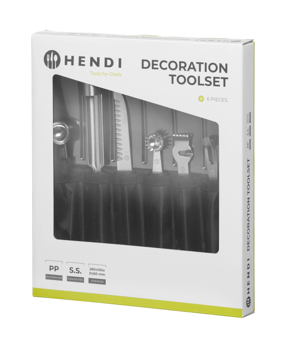 SET DI COLTELLI DA INTAGLIO-6 PEZZI, HENDI, NERO, 280X100X(H)50MM - 856291