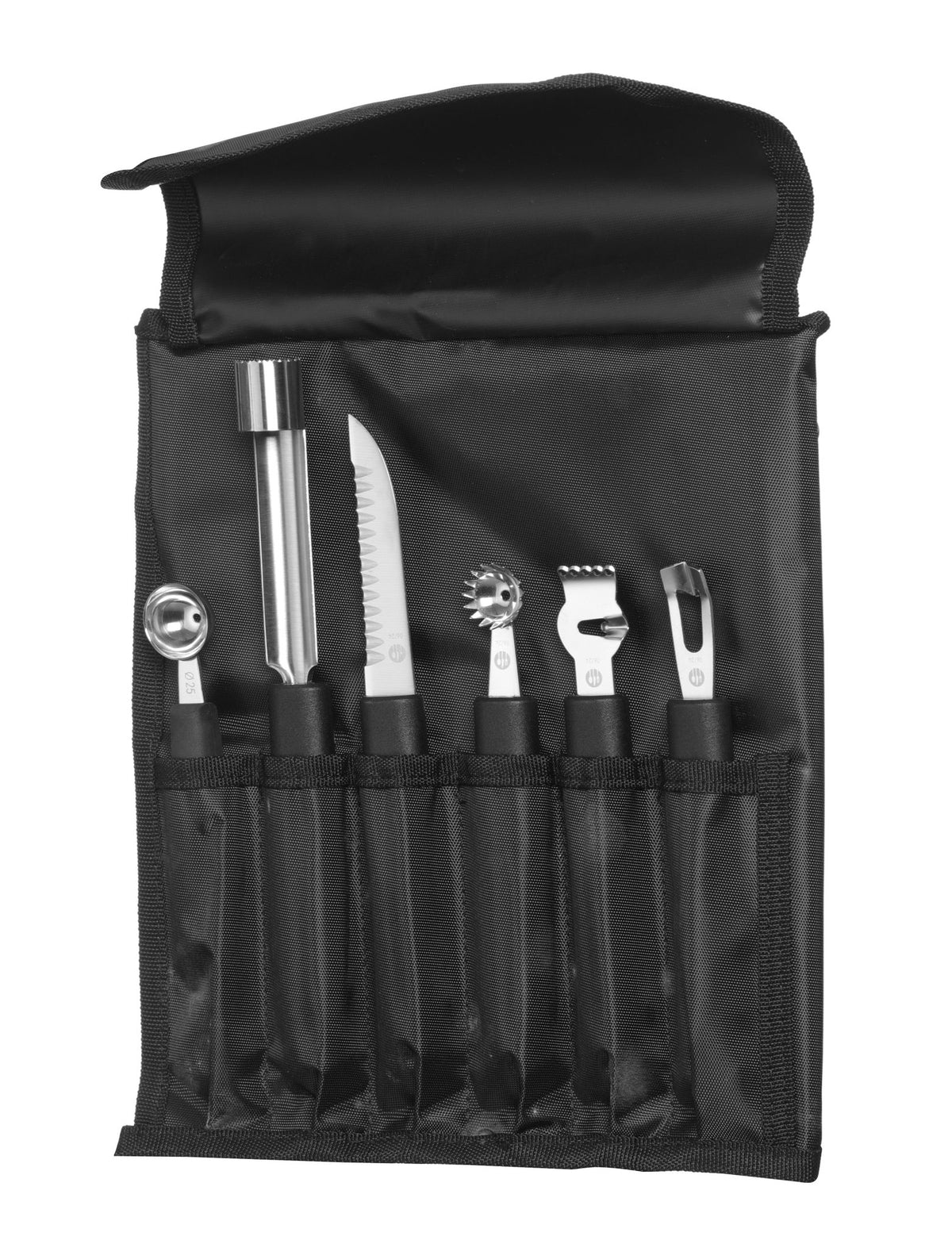 SET DI COLTELLI DA INTAGLIO-6 PEZZI, HENDI, NERO, 280X100X(H)50MM - 856291