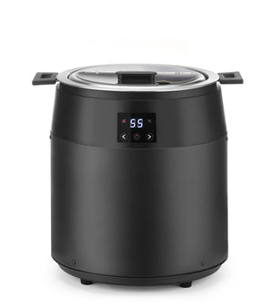 BOLLITORE PER ZUPPE SENZA ACQUA, 10L, HENDI, 10L, NERO, 230V/450W, Ø330X(H)398MM - 860564