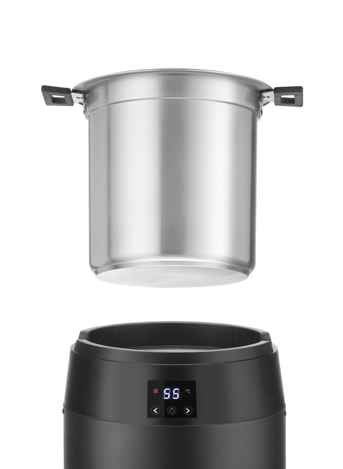 BOLLITORE PER ZUPPE SENZA ACQUA, 10L, HENDI, 10L, NERO, 230V/450W, Ø330X(H)398MM - 860564