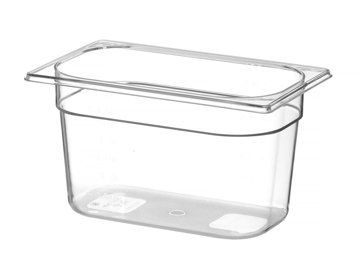 GN 1/4 CONTENITORE COOL, HENDI, COOL, GN 1/4, 2,6L, TRASPARENTE, 265X163X(H)100MM - 882252