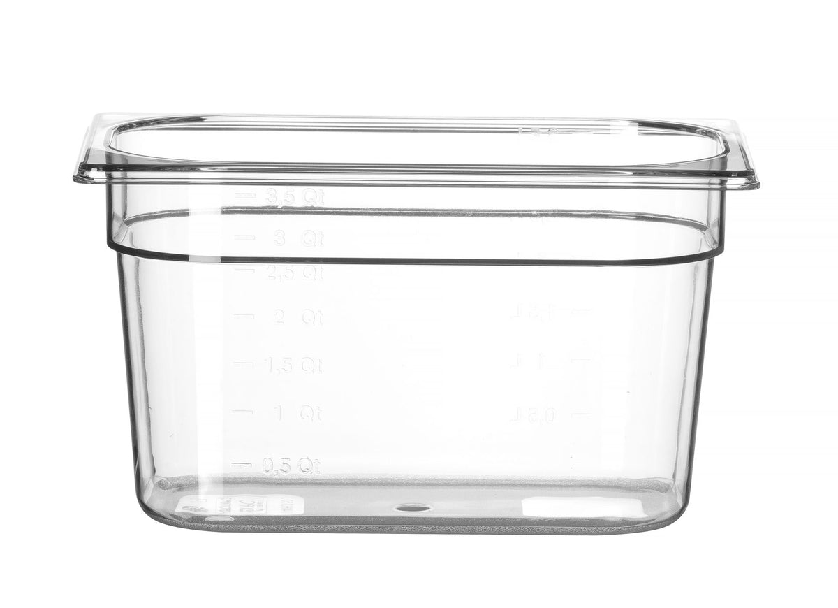 GN 1/4 CONTENITORE COOL, HENDI, COOL, GN 1/4, 4,8L, TRASPARENTE, 265X163X(H)200MM - 882290