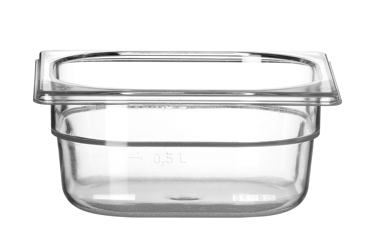 GN 1/6 CONTENITORE COOL, HENDI, COOL, GN 1/6, 2,8L, TRASPARENTE, 176X162X(H)200MM - 882368