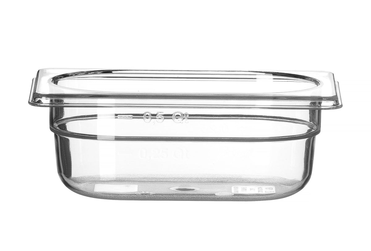 GN 1/9 CONTENITORE COOL, HENDI, COOL, GN 1/9, 0,9L, TRASPARENTE, 108X176X(H)100MM - 882399