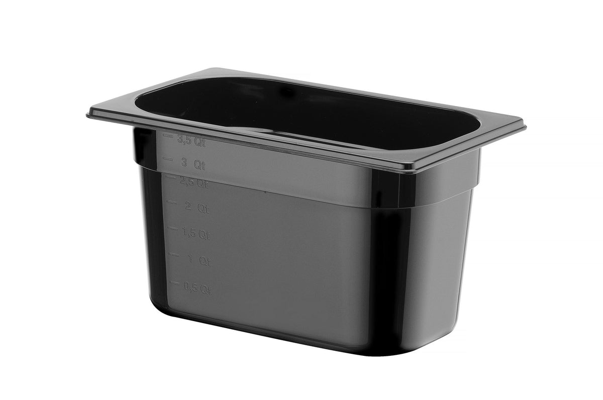 GN 1/4 CONTENITORE COOL, HENDI, COOL, GN 1/4, 3,8L, NERO, 265X163X(H)150MM - 882283