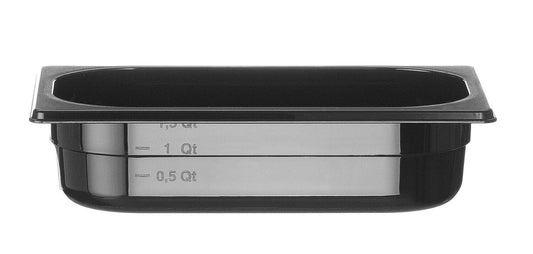 CONTENITORE GASTRONORM 1/4, PROFI LINE, GN 1/4, 1,8L, NERO, 265X162X(H)65MM