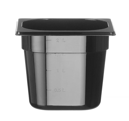 CONTENITORE GASTRONORM 1/6, PROFI LINE, GN 1/6, 2,4L, NERO, 176X162X(H)150MM