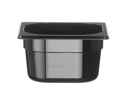 CONTENITORE GASTRONORM 1/6, PROFI LINE, GN 1/6, 1,6L, NERO, 176X162X(H)100MM