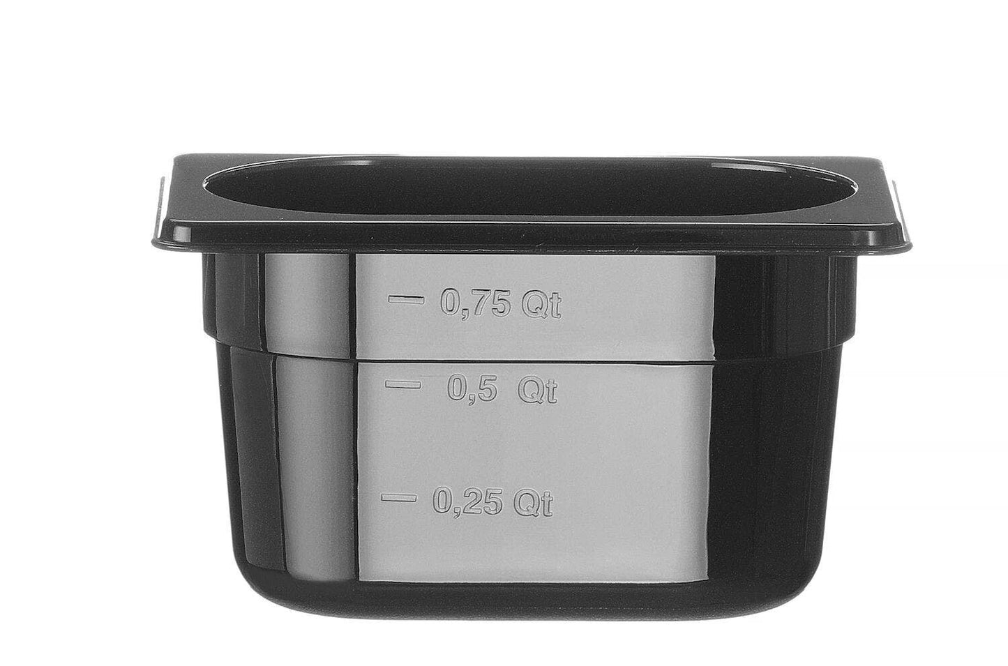CONTENITORE GASTRONORM 1/9, GN 1/9, 1L, NERO, 176X108X(H)100MM