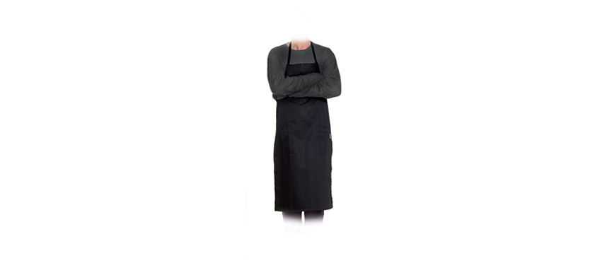 GREMBIULE NERO CON PATTINA - 86428 - MORINI