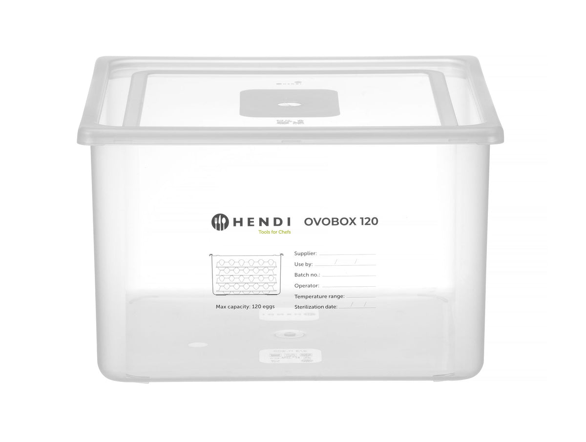 CONTENITORE PER UOVA OVOBOX 120, HENDI, GN 2/3, 18L, 355X325X(H)200MM, RETTANGOLARE - 870785