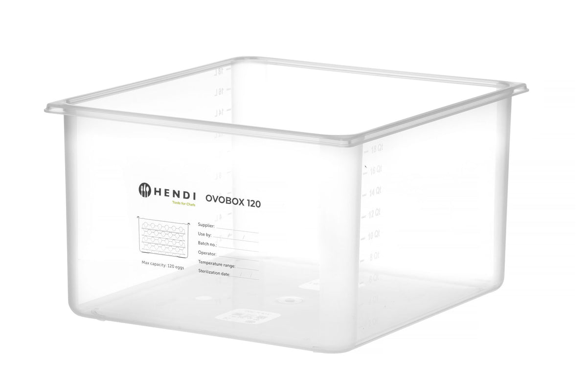 CONTENITORE PER UOVA OVOBOX 120, HENDI, GN 2/3, 18L, 355X325X(H)200MM, RETTANGOLARE - 870785