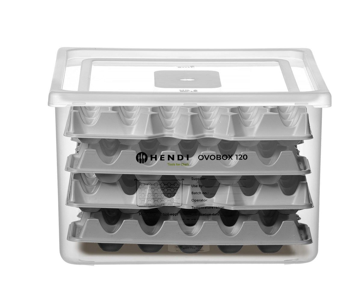CONTENITORE PER UOVA OVOBOX 120, HENDI, GN 2/3, 18L, 355X325X(H)200MM, RETTANGOLARE - 870785