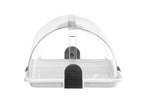 DISPLAY CON COPERCHIO A RULLO, HENDI, NERO, 465X315X(H)195MM, RETTANGOLARE - 871645