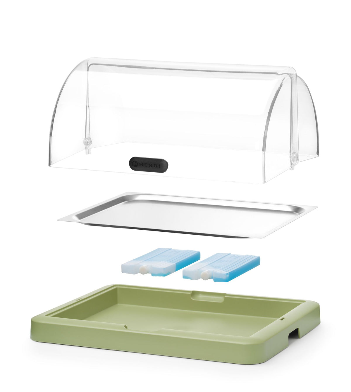 DOPPIO DISPLAY DI RAFFREDDAMENTO ROLL-TOP DUO UNIQ, HENDI, DESIGNED BY ROBERT BRONWASSER, VERDE, 480 - 871973
