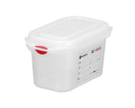 CONTENITORE GN 1/9 POLIPROPILENE, HENDI, GN 1/9, 0,6L, TRASPARENTE, 176X108X(H)65MM - 873120