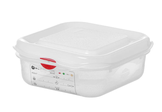 CONTENITORE GN 1/6 POLIPROPILENE, GN 1/6, 1,1L, TRASPARENTE, 176X162X(H)65MM