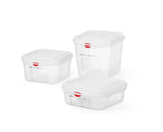 CONTENITORE GN 1/6 POLIPROPILENE, HENDI, GN 1/6, 1,1L, TRASPARENTE, 176X162X(H)65MM - 873151