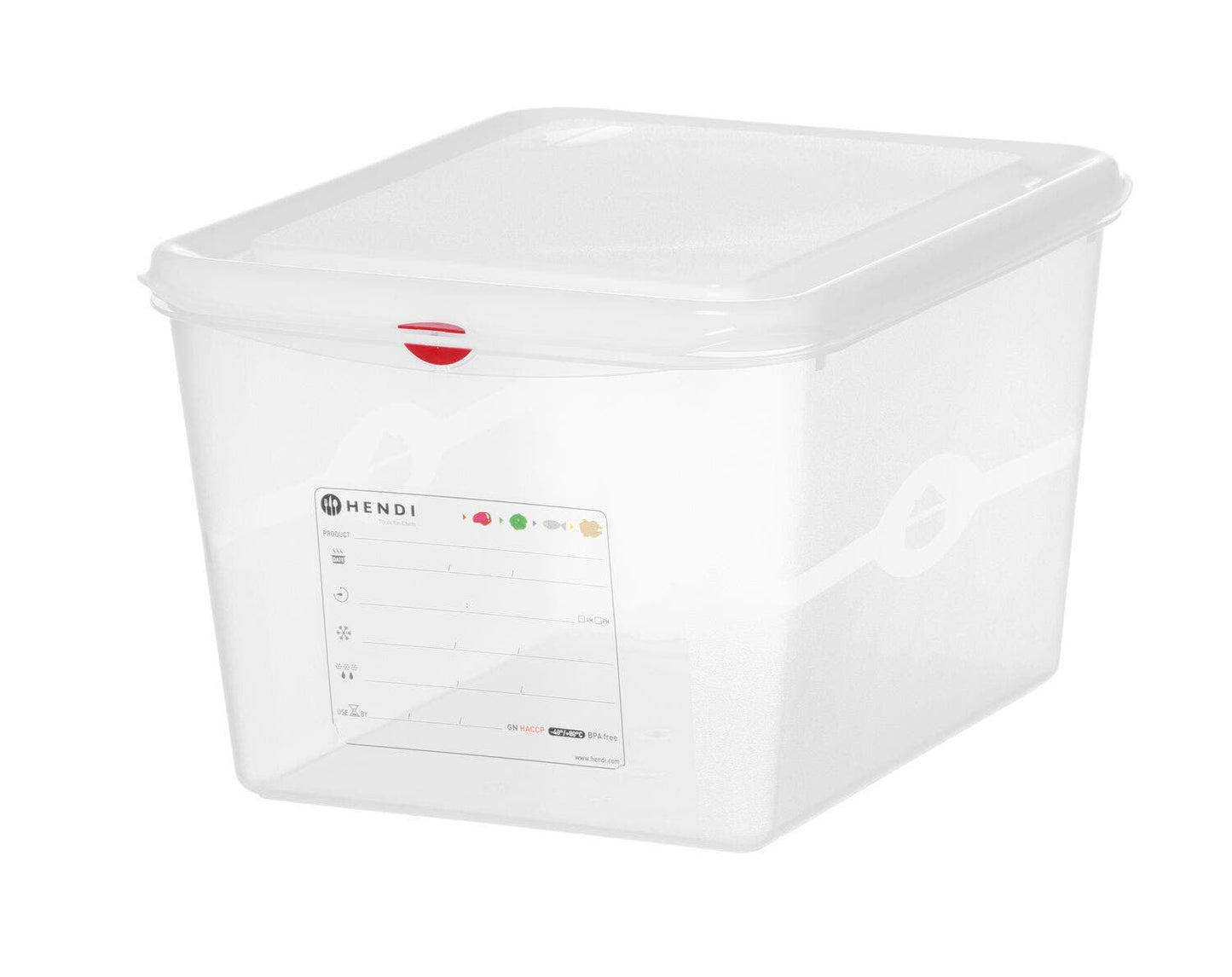 CONTENITORE GN 1/2 POLIPROPILENE, GN 1/2, 12,5L, TRASPARENTE, 325X265X(H)200MM