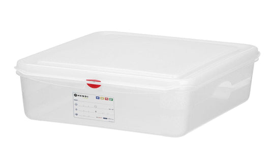 CONTENITORE GN 1/1 POLIPROPILENE, GN 1/1, 13L, TRASPARENTE, 530X325X(H)100MM