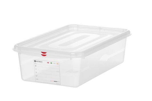 CONTENITORE GN 1/1 POLIPROPILENE, GN 1/1, 21L, TRASPARENTE, 530X325X(H)150MM