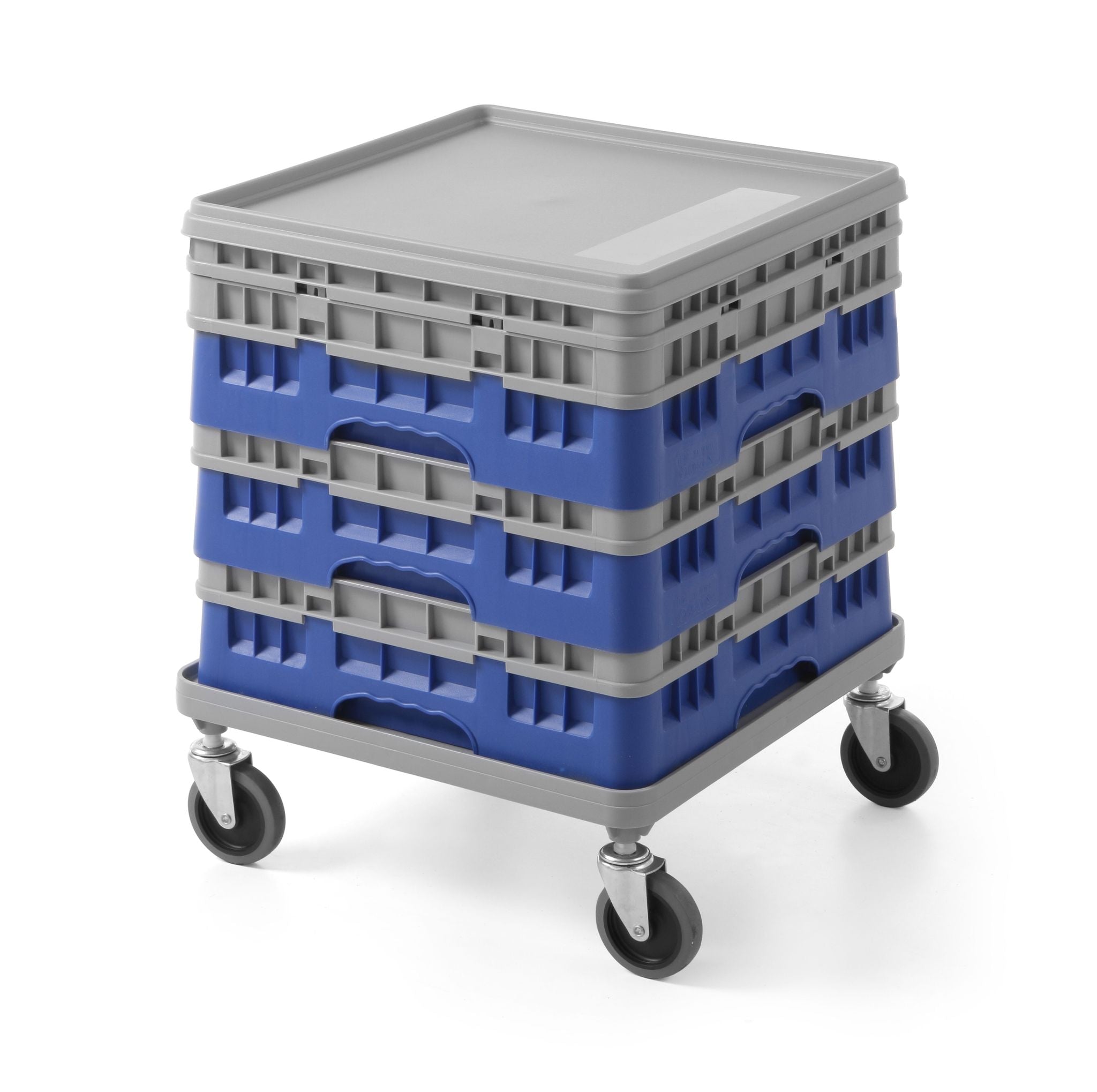 CARRELLO PER RACK UNIVERSALI 500×500 MM, AMERBOX, GRIGIO CHIARO, 500X500X(H)180MM - 877807