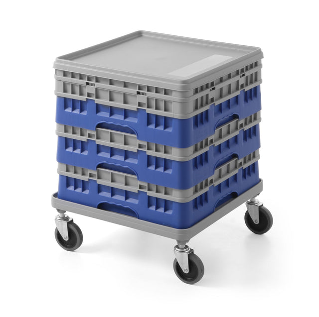 CARRELLO PER RACK UNIVERSALI 500×500 MM, AMERBOX, GRIGIO CHIARO, 500X500X(H)180MM - 877807