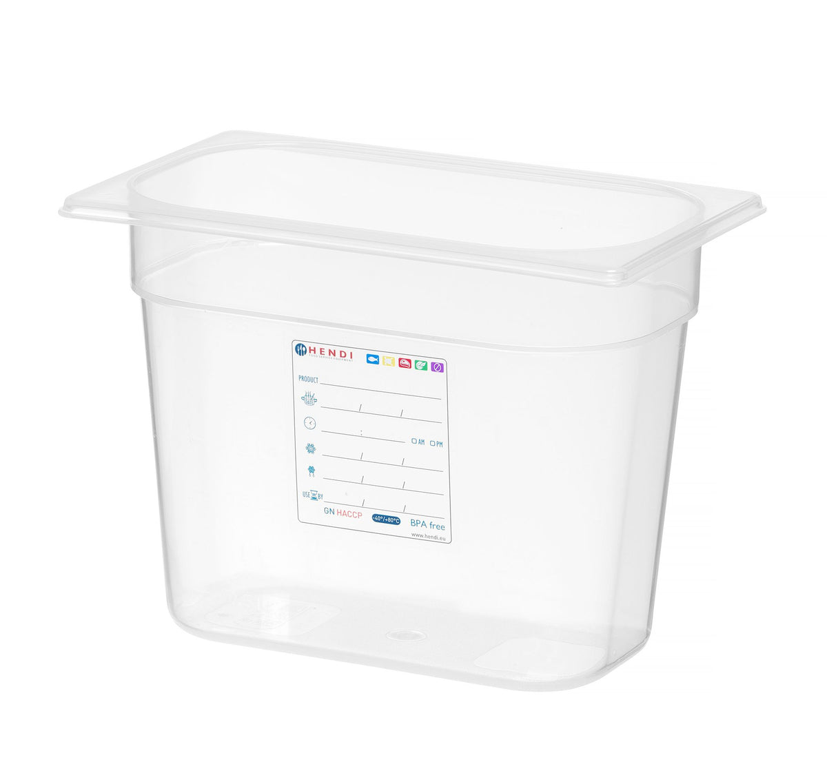 CONTENITORE GASTRONORM 1/4, HENDI, GN 1/4, 2,8L, TRASPARENTE, 265X162X(H)100MM - 880371