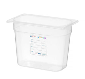 CONTENITORE GASTRONORM 1/4, HENDI, GN 1/4, 2,8L, TRASPARENTE, 265X162X(H)100MM - 880371