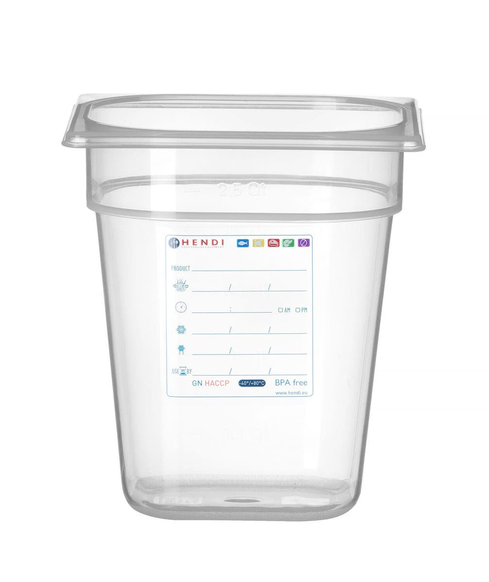 CONTENITORE GASTRONORM 1/6, GN 1/6, 3,4L, TRASPARENTE, 176X162X(H)200MM