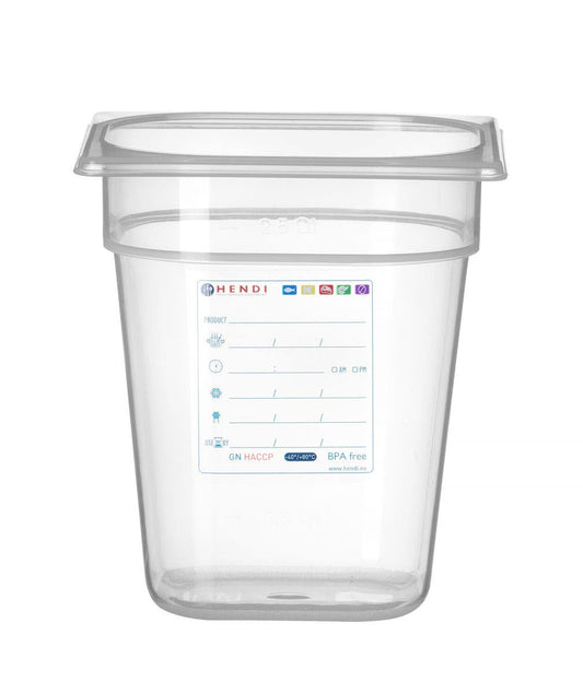CONTENITORE GASTRONORM 1/6, GN 1/6, 3,4L, TRASPARENTE, 176X162X(H)200MM