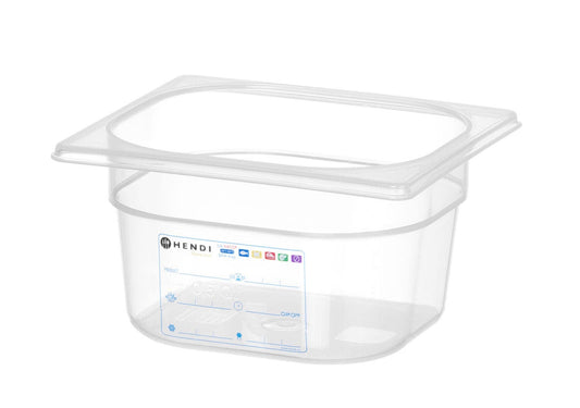 CONTENITORE GASTRONORM 1/6, GN 1/6, 1,6L, TRASPARENTE, 176X162X(H)100MM