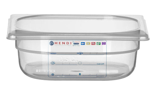 CONTENITORE GASTRONORM 1/6, GN 1/6, 1L, TRASPARENTE, 176X162X(H)65MM