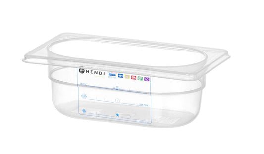 CONTENITORE GASTRONORM 1/9, GN 1/9, 0,6L, TRASPARENTE, 176X108X(H)65MM