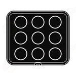 9 IMPRONTE TONDE Ø 75/71 H 20 MM - PIASTRA PER COOKMATIC 380X330 MM - PIASTRA29 - PAVONI ITALIA - PIASTRE E STAMPI