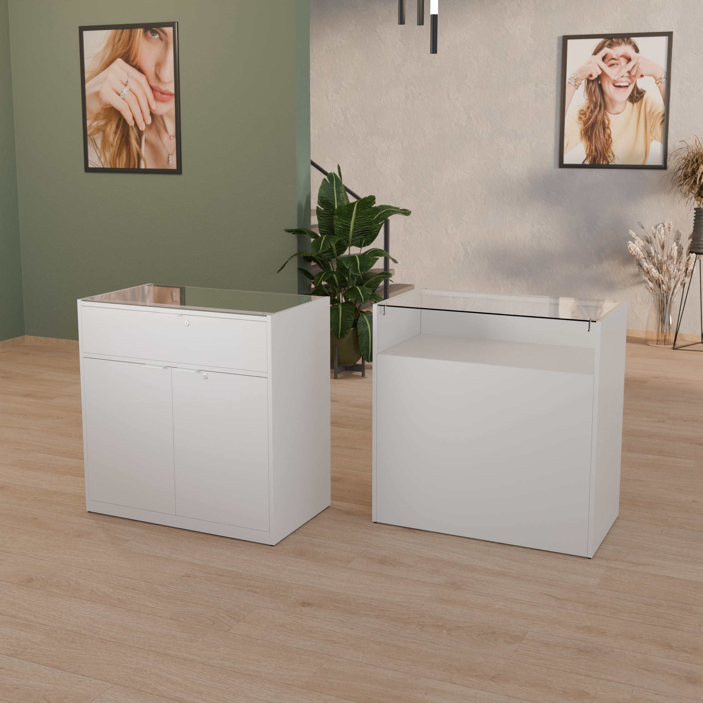 BANCHI VENDITA LAMINATO 90X50X90 CM - 90/BTC - ITALVETRINE