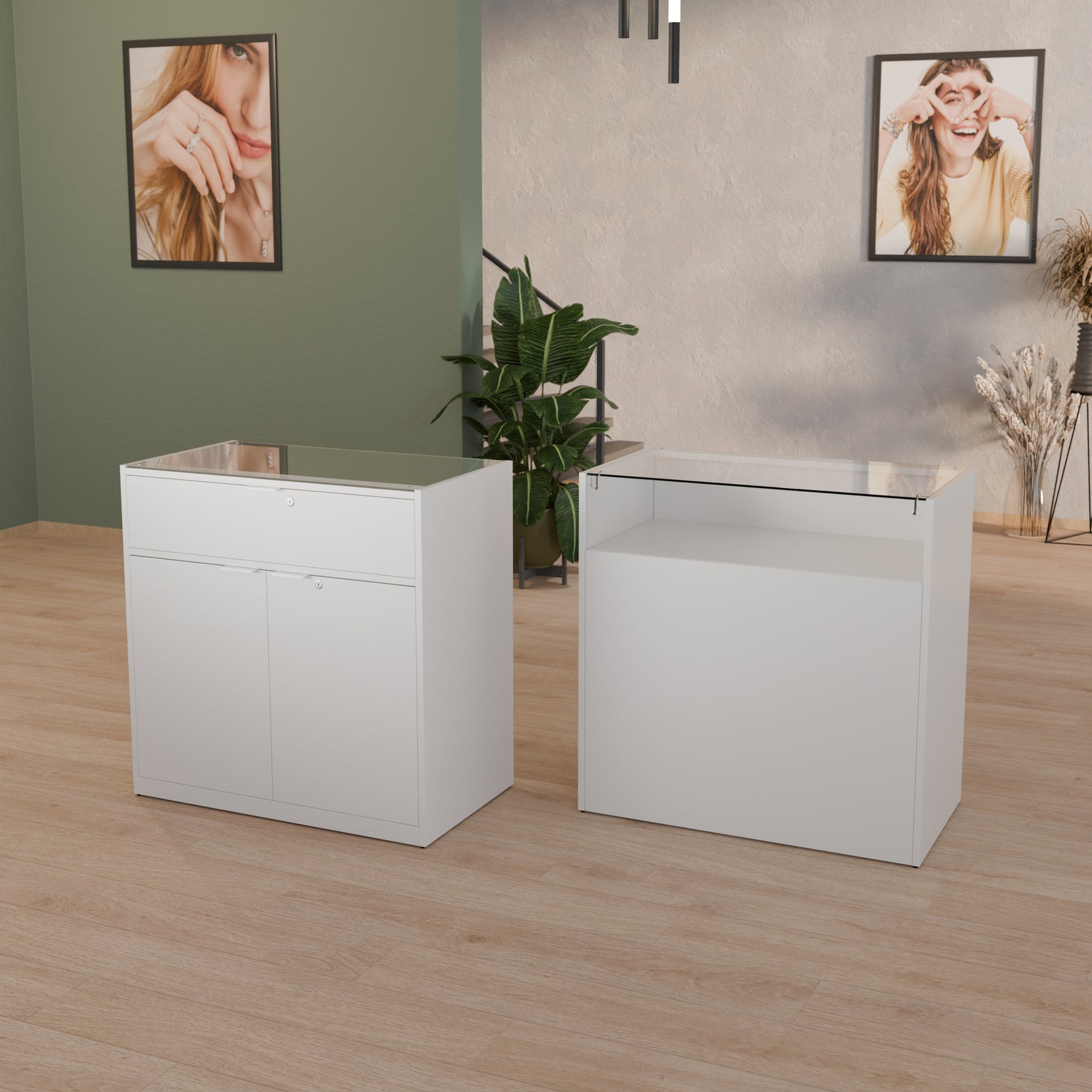 BANCHI VENDITA LAMINATO 90X50X90 CM - 90/BTC - ITALVETRINE