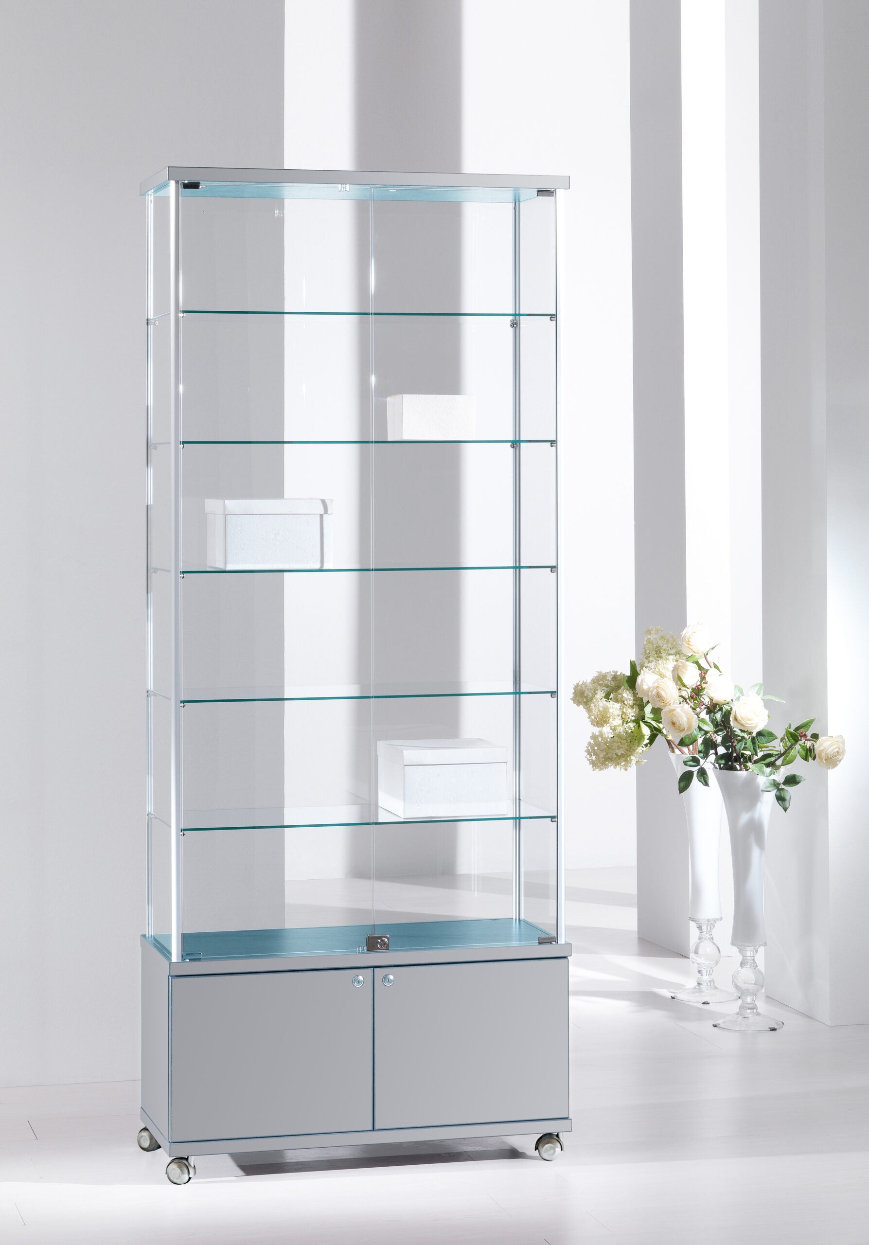 VETRINE ALLUMINIO ALLDESIGN 73X39X220 CM - 73/MA - ITALVETRINE