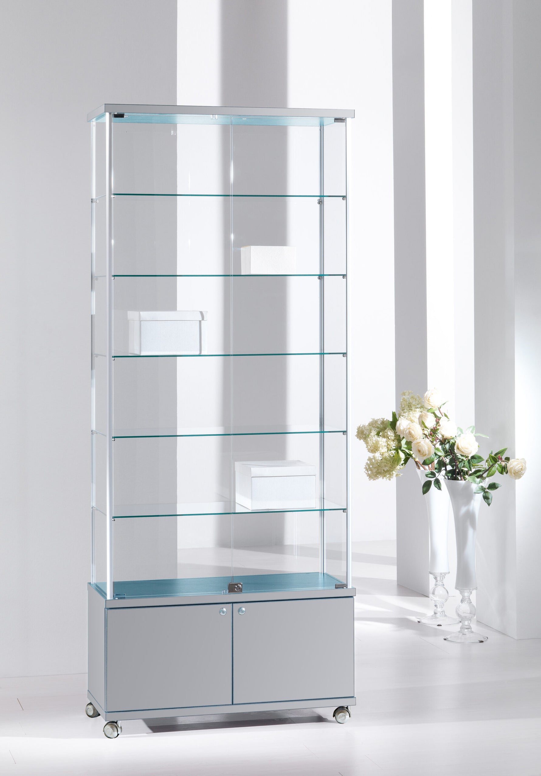 VETRINE ALLUMINIO ALLDESIGN 73X39X220 CM - 73/MA - ITALVETRINE