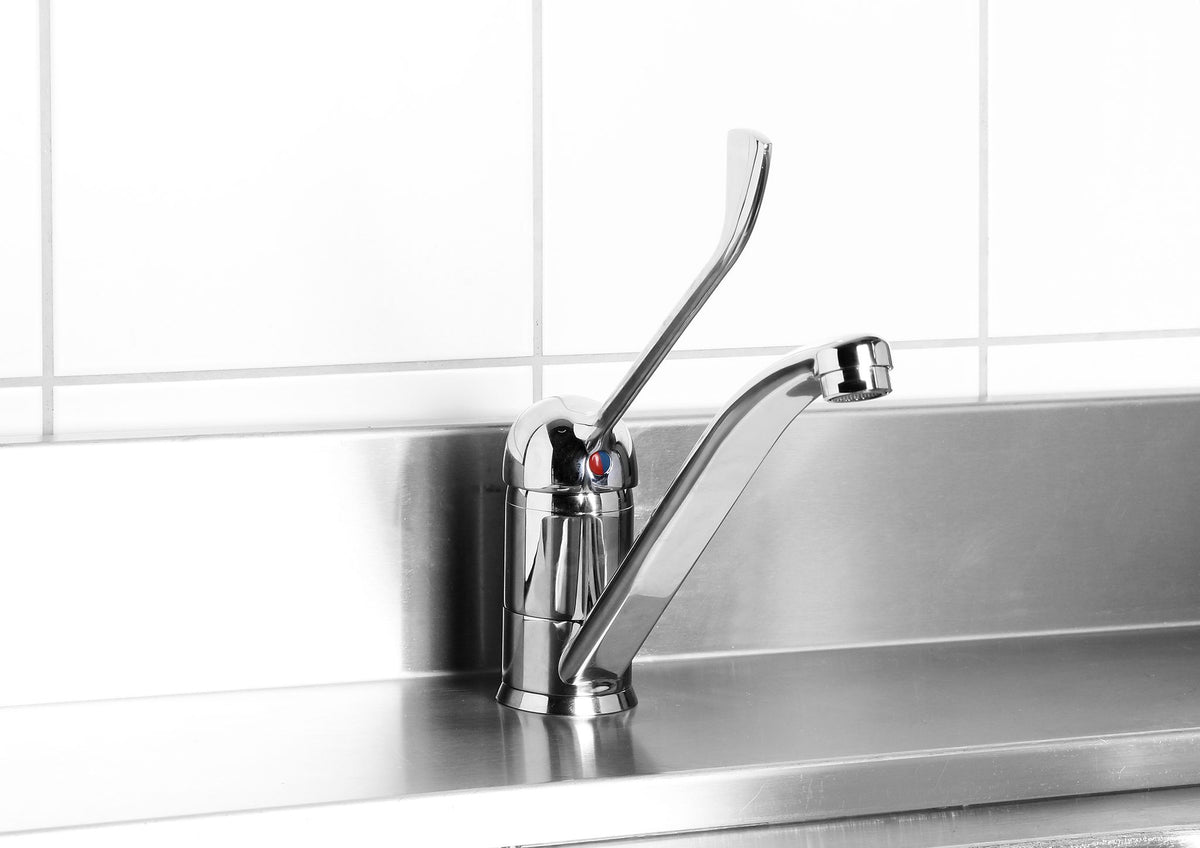 RUBINETTO LAVANDINO CON LEVA LUNGA, HENDI, 215X54X(H)240MM - 970522