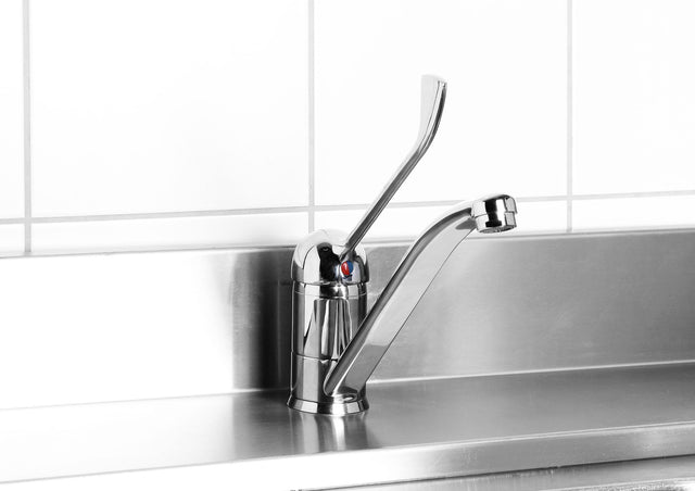 RUBINETTO LAVANDINO CON LEVA LUNGA, HENDI, 215X54X(H)240MM - 970522