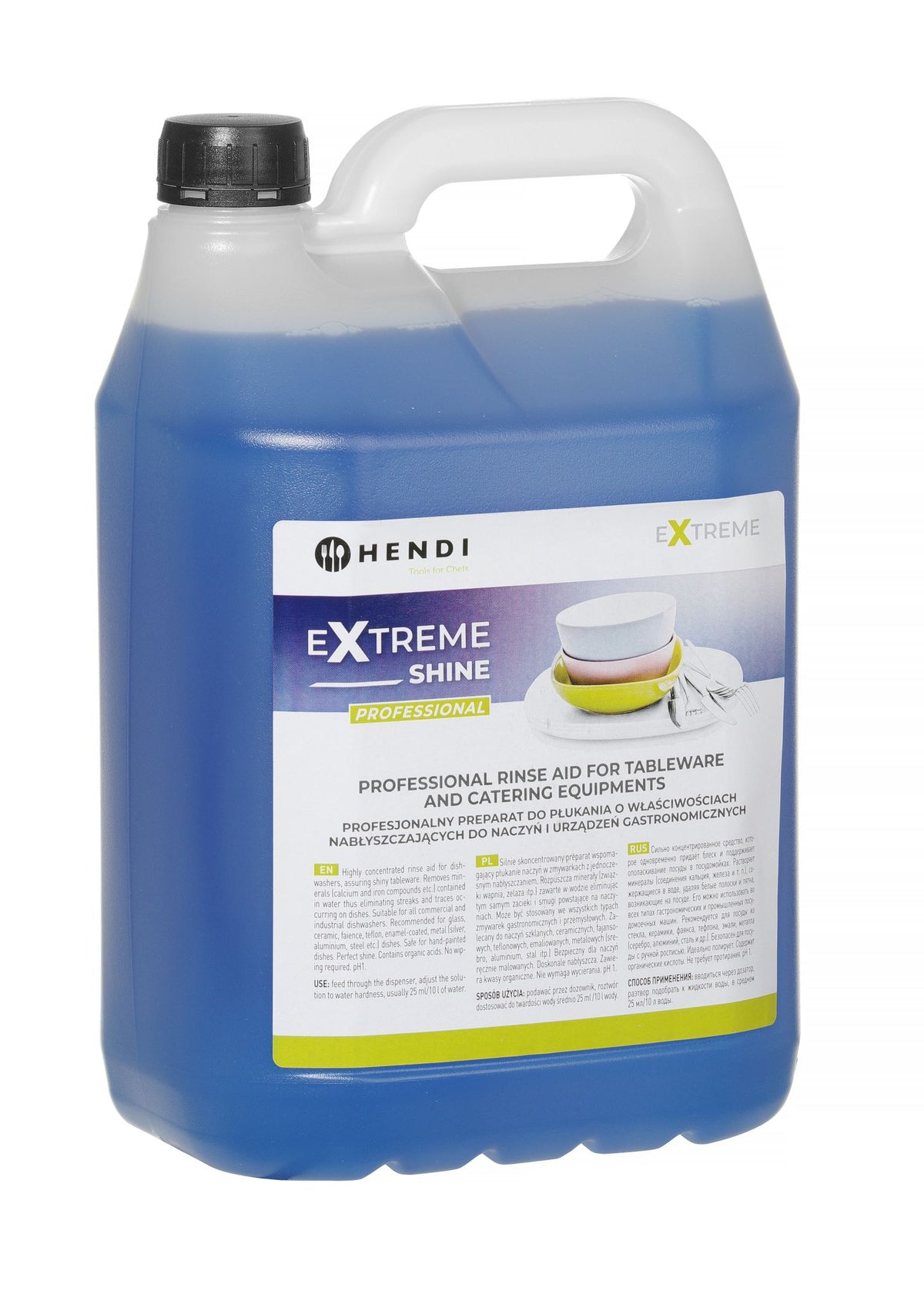 RISCIACQUO EXTREME SHINE PROFESSIONAL PER STOVIGLIE E ATTREZZATURE PER LA RISTORAZIONE, HENDI, 10 L - 975015
